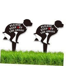 2 Pack No Pooping Dog Signs Rust Free Aluminium Lawn Sign Clean Up After Your
