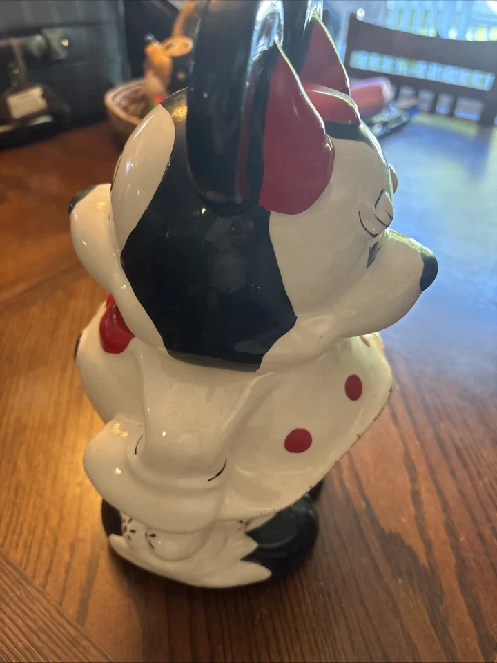 Tarro de galletas vintage de los años 40 Walt Disney Turnabout Mickey y Minnie Mouse Foto 3 de 4