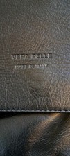 VERA PELLE Made in Italy Handtasche Schultertasche Damen Leder Schwarz 