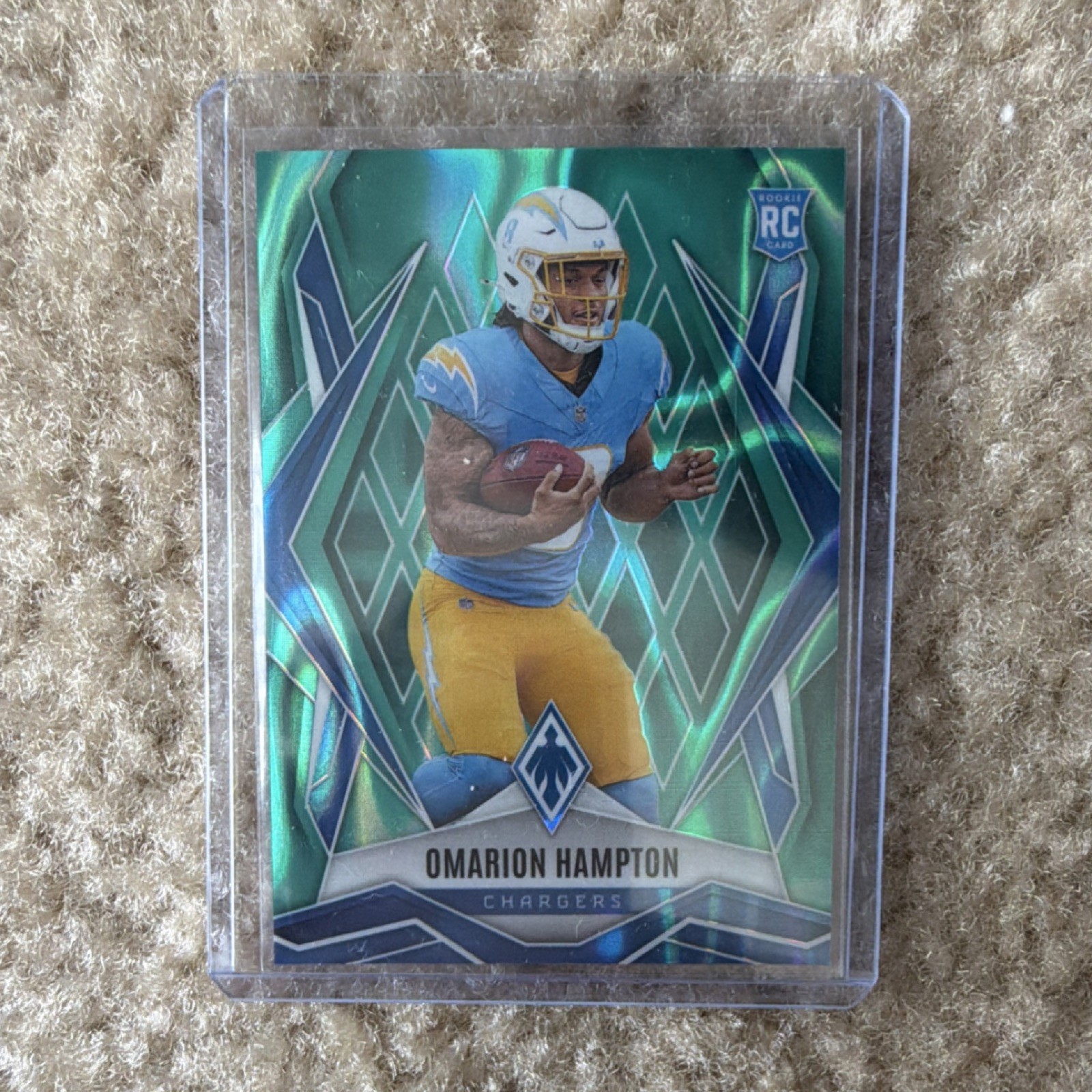 Panini 2025 Phoenix Teal Lava Rookie Omarion Hampton #192 Chargers /175 NFL