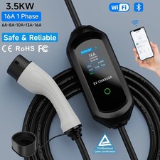 3.5 kW Portable EV Charger Type 2 IEC62196-2 Type 1 SAE J1772 110-250 V