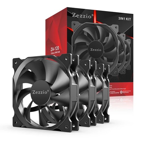 3in1 120mm Computer Case Cooling fan Quiet 12cm CPU Cooler Radiator Fan ...