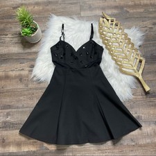 Elizabeth and James Noel Sequins Black Dress Mini Women's Size 2