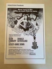 The Great Train Robbery Pressbook 1978 Sean Connery, Donald Sutherland!