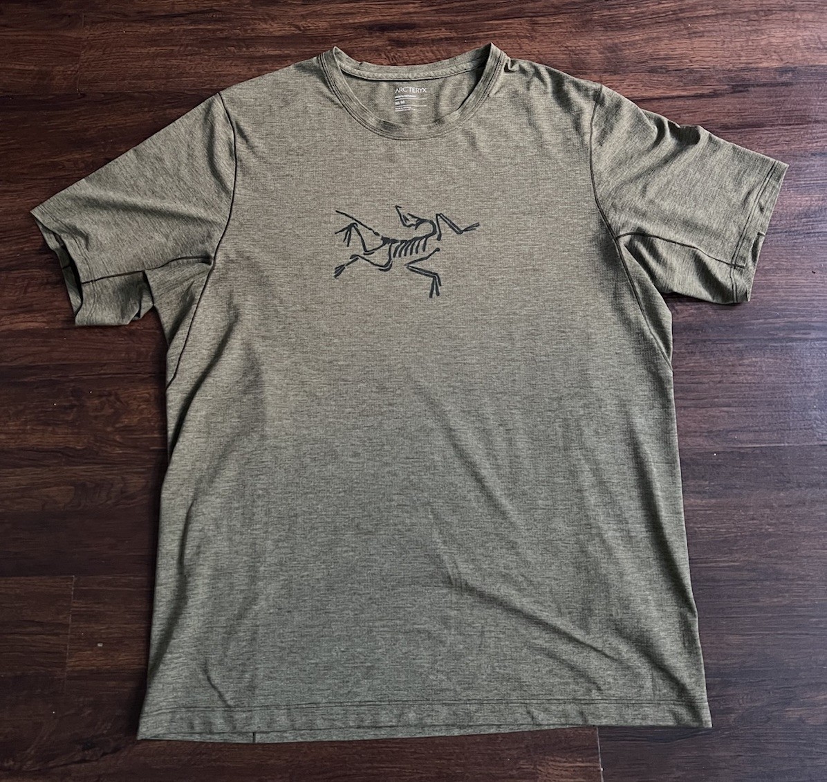 ARC'TERYX Arc’teryx Cormac Crew SS camicia verde medio uomo maglietta leggera corsa escursionismo