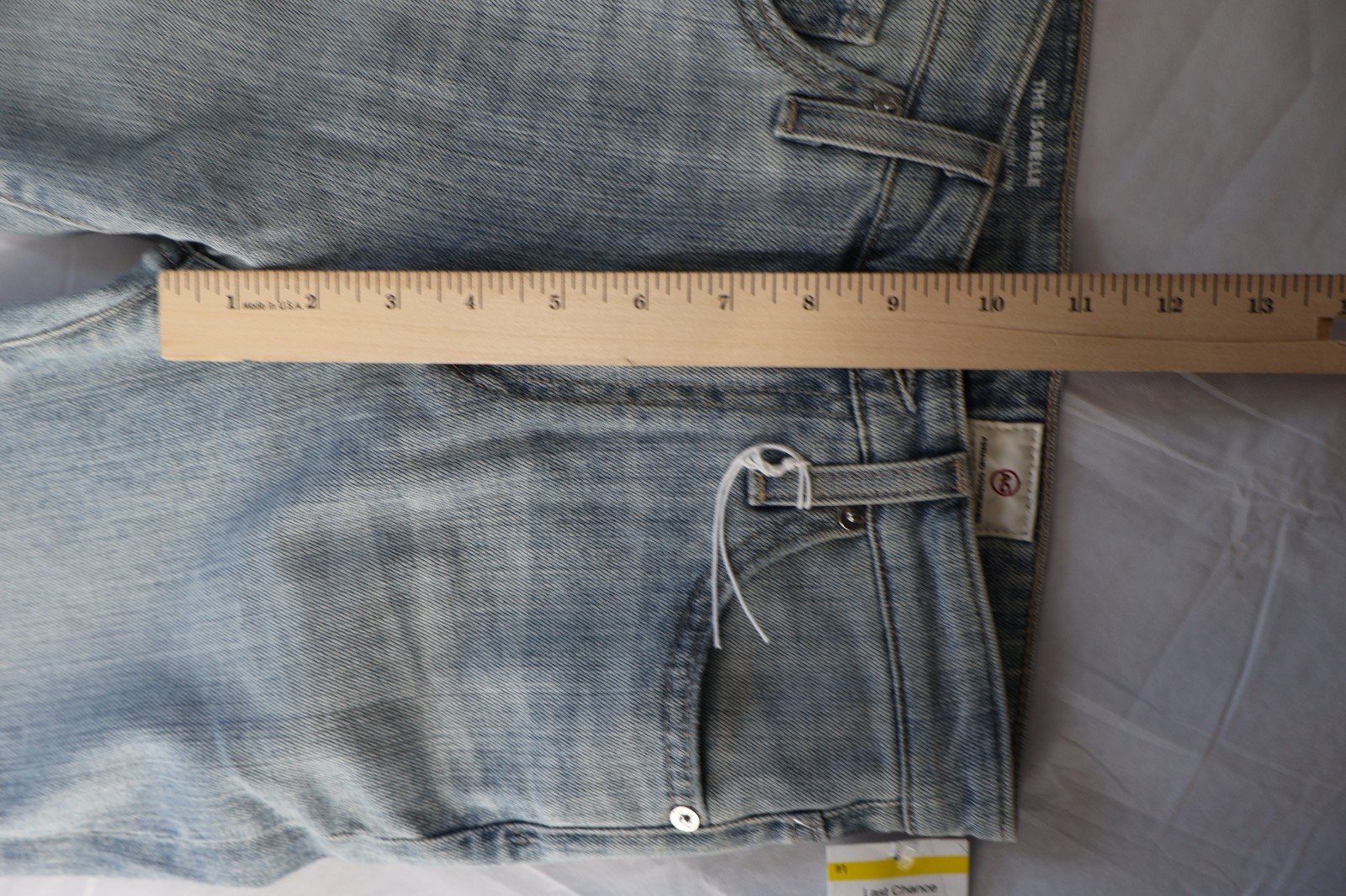 AG Adriano Goldschmied The Isabelle  High Rise Straight Crop Jeans Size 24 Ombre thumbnail 13