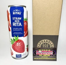 Bud Light Rita’s Straw-Ber-Rita Can Shaped Cooler Door Beer Handle 8x3” - BNIB!