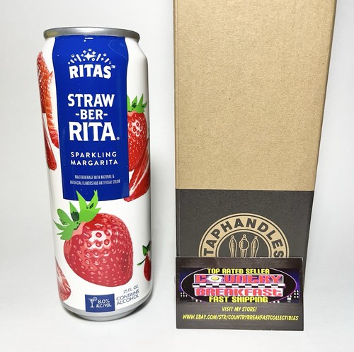 Bud Light Rita’s Straw-Ber-Rita Can Shaped Cooler Door Beer Handle 8x3” - BNIB! - Picture 1 of 5