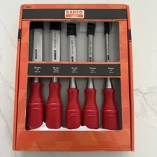 Bahco 9883 Wood Chisel Set with Polypropylene Handle 5 Piece New