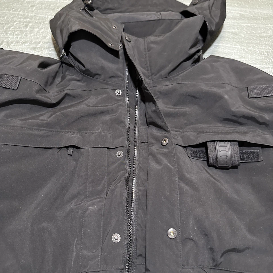 NWT 5.11 Tactical Jacket 5-in-1 Black Mens Large 48017 Insulated Waterproof ID - Image 4 of 4