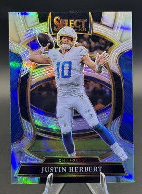 2025 Panini Select - Justin Herbert #1 True Silver Prizm Holo Parallel Chargers