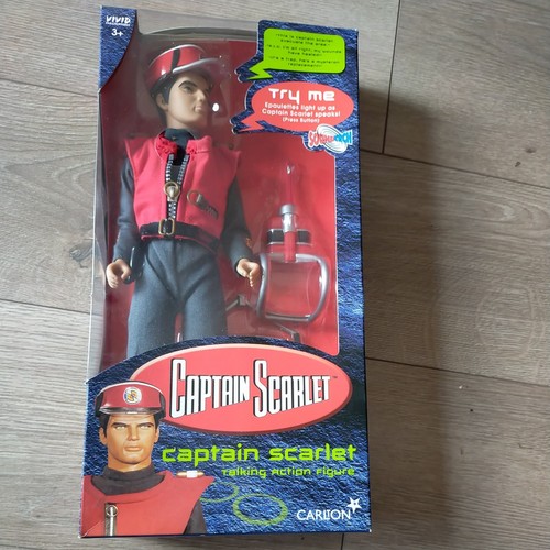 CAPTAIN SCARLET TALKING ACTION  FIGURE DOLL 2001 CARLTON NEW & BOXED VINTAGE