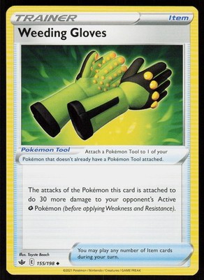 Weeding Gloves 155/198 Uncommon Chilling Reign Pokemon Near Mint