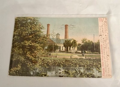 Antique Real Photo Jacksonville, Florida Water Works; 1905; Old Stamp