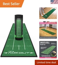 Compact Golf Putting Mat 7.9ft - Practice Anytime, Anywhere with Convenience