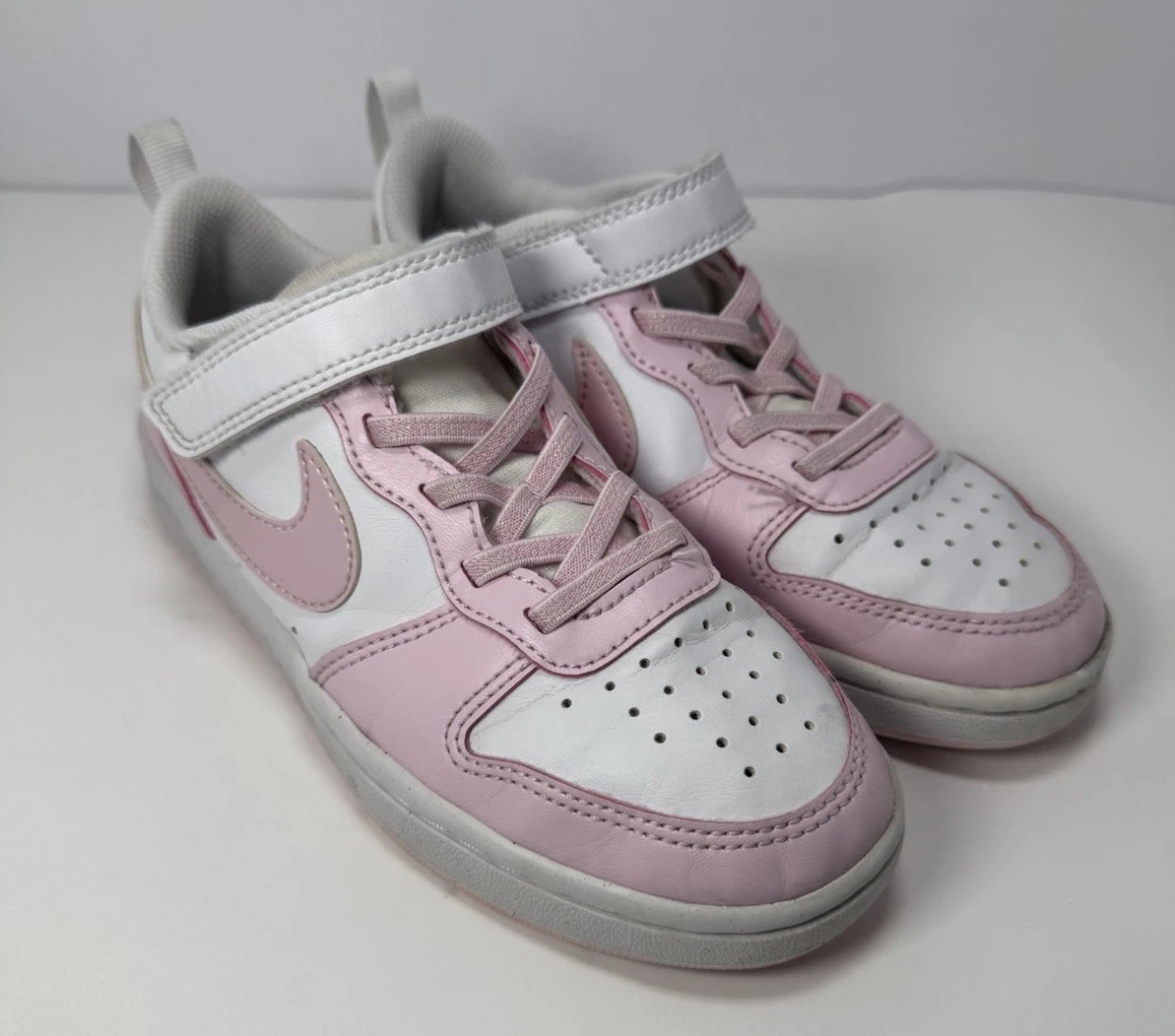 SNEAKER basse NIKE bambino BAMBINE KID Court Borough Recraft taglia 1 5 anni rosa bianco
