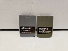 Lot of 2 Sony PlayStation 1 PS1 Performance Memory Cards Gray