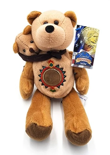 Limited Treasures Sacagawea & Pomp The Golden 2000, Liberty Dollar Coin Bear NWT