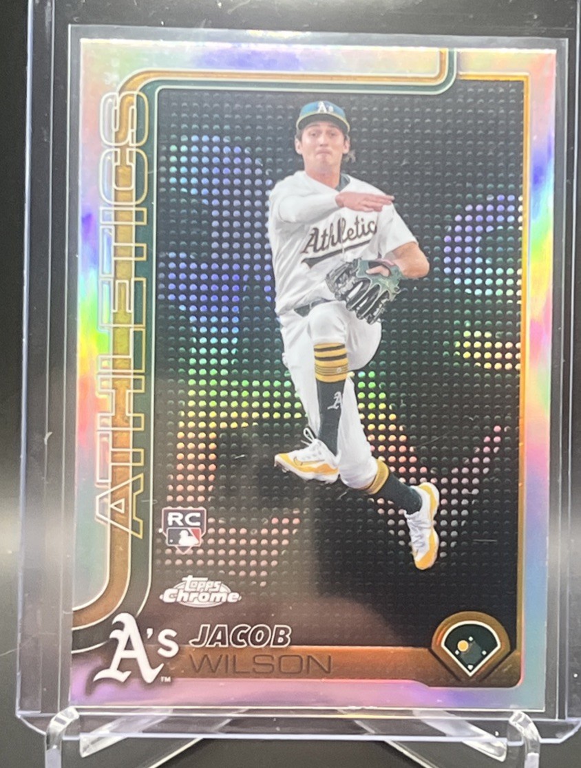 2025 Topps Chrome - Jacob Wilson #96 Lightboard Logo Refractor (RC)