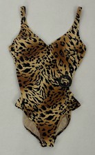 Vintage Gottex Women's 12 One Piece Animal Print Swimsuit