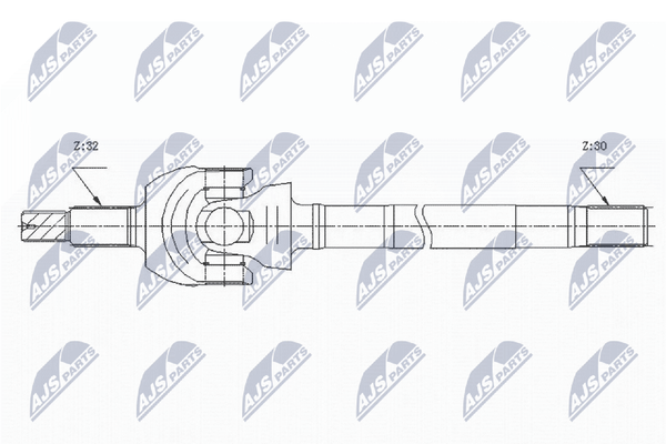 NTY Antriebswelle NPW-CH-122 FüR Jeep Wrangler 3 JK CRD RWD-image