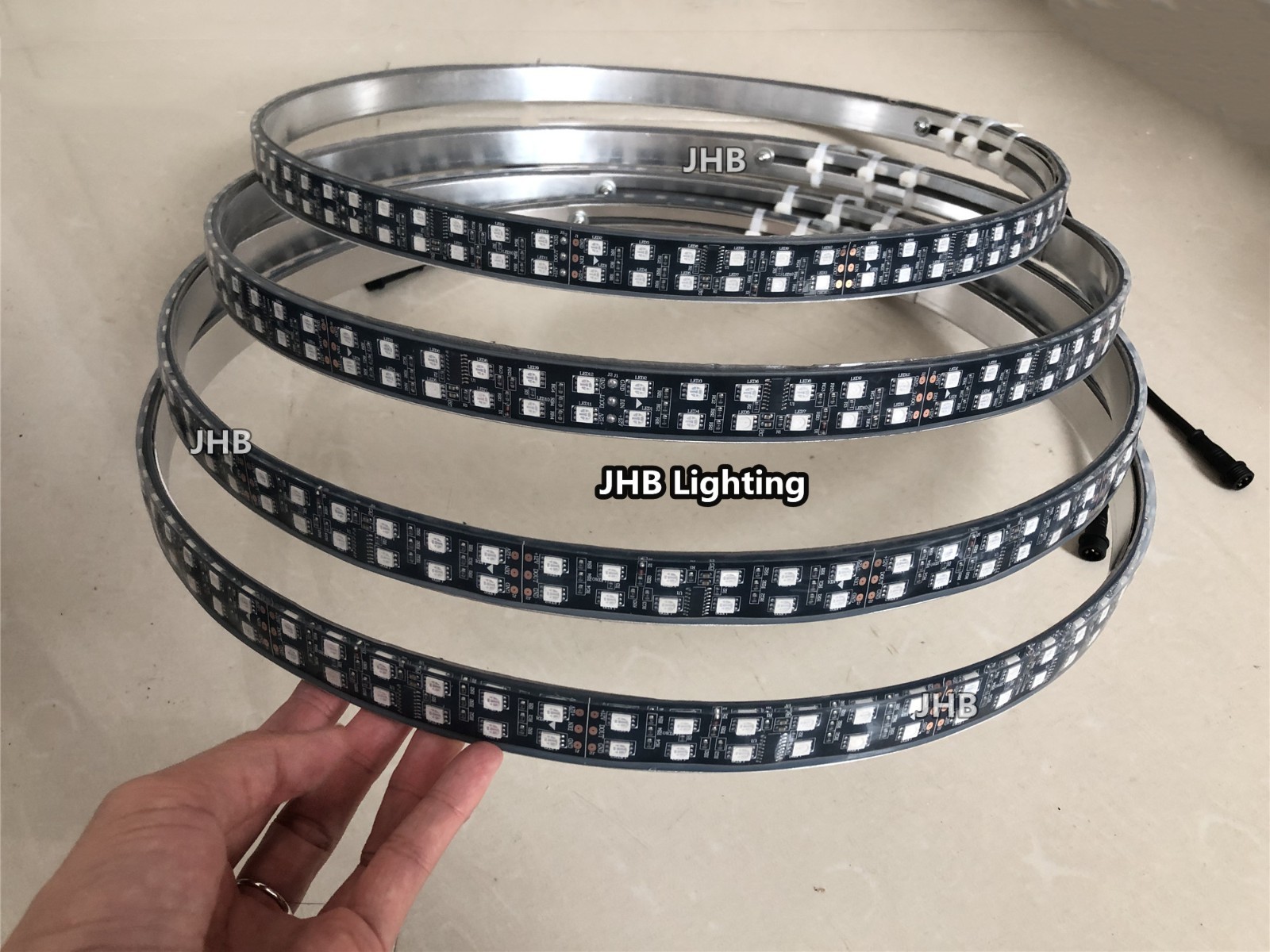 JHB 4x 17.5"Multicolor DOUBLE ROW CHASING Flow LED Trucks Wheel Rings Rim Lights