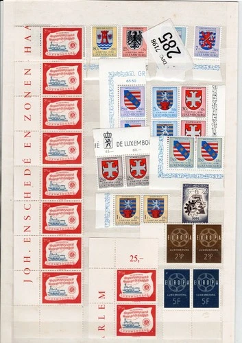 Luxembourg A sheet of various stamps ,mint ref 285