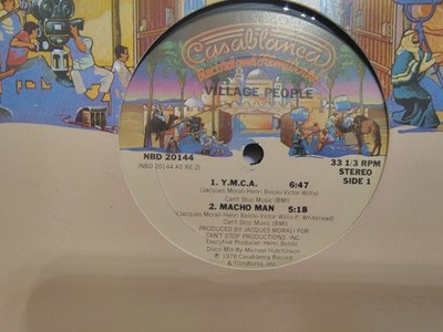 VILLAGE PEOPLE - ''Y.M.C.A. - MACHO MAN'' / SINGLE-SIDED MAXI! / CASABLANCA 1978