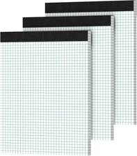 Graph Paper 8.5 X 11, 3 Pack, 4X4 Quad Ruled, Grid Paper Pad 8-1/2" X 11", Grid