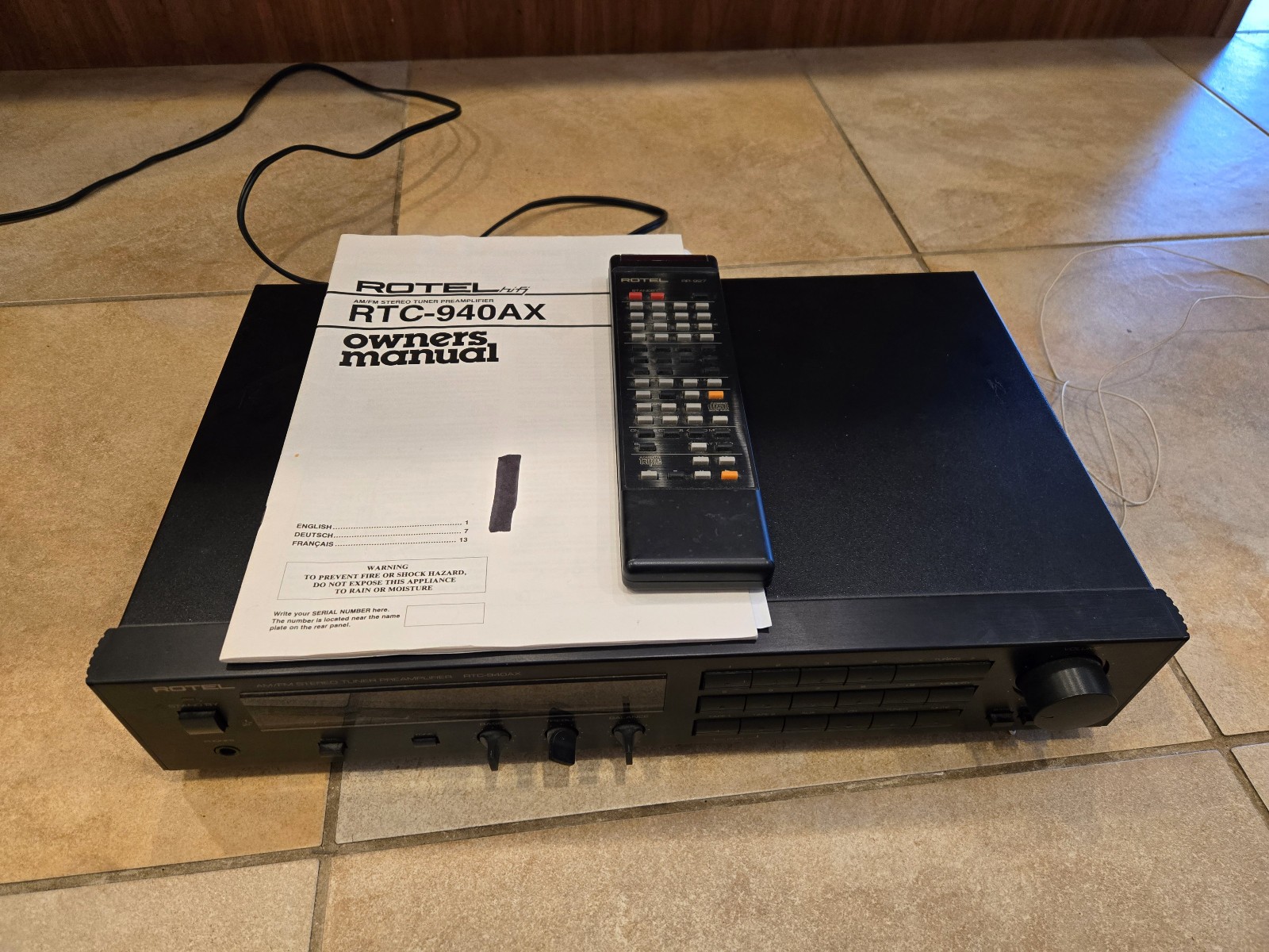 Rotel Rtc 940ax Rotel RTC-940AX Preamp Tuner, tested, works well | eBay