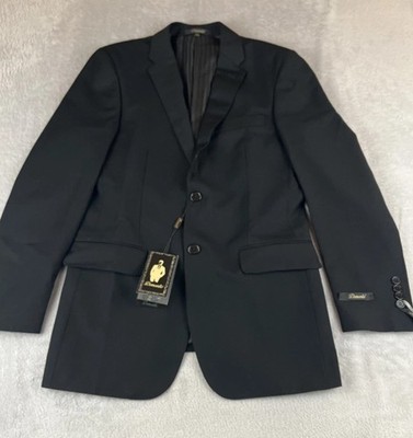 Demantie mens black Moder Tailored Fit Suit jacket size 34R