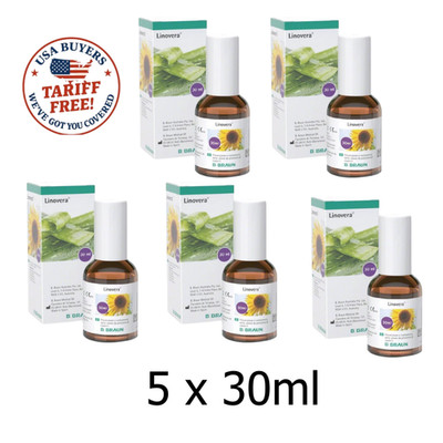 Linovera Topical Oil 30ml x 5 for Ulcers, Wounds & Scar Recovery