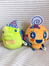 Lot Of 2 Tamagotchi Kuchipatchi Memetchi Mascot Plush Toy Keychain Japan 1099