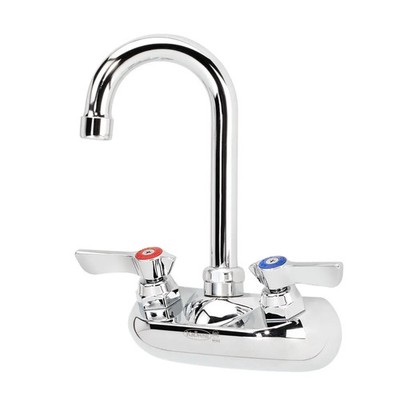 Krowne 10-400L 3.5'' Gooseneck Wall Mount Faucet - 4'' Center LOW LEAD NSF