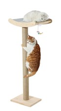Window Cat Perch with Scratching Posts, 46" Wood Tree Bed for Maine Coon Big Cat