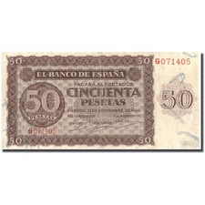 [#214095] Banknote, Spain, 50 Pesetas, 1936, 1936-11-21, KM:100a, VF