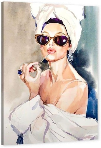 Vintage Hepburn Canvas Wall Art Framed Fashion Poster Bedroom Decor Prints - Picture 1 of 4