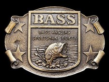 ID25157 VINTAGE 1970s BASS ANGLERS SPORTSMAN SOCIETY BUCKLE