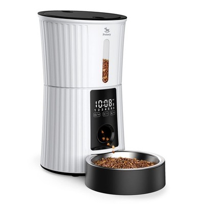 Petory Timed Automatic Cat Feeders - 4L Programable Dry Food Dispenser for Ca...
