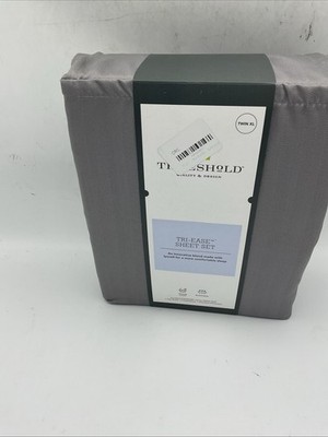 Threshold Twin/XL Twin  Tri-easy Sheet Set  Gray 