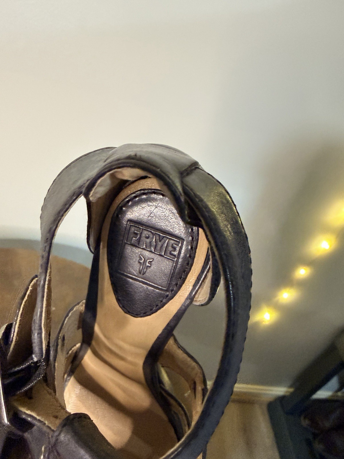 Gray Frye Gladiator Platform  Heels EUC Women's S… - image 5