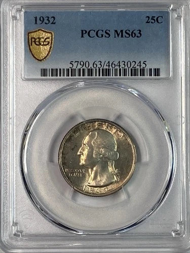 1932 P Washington Quarter 25c PCGS MS63
