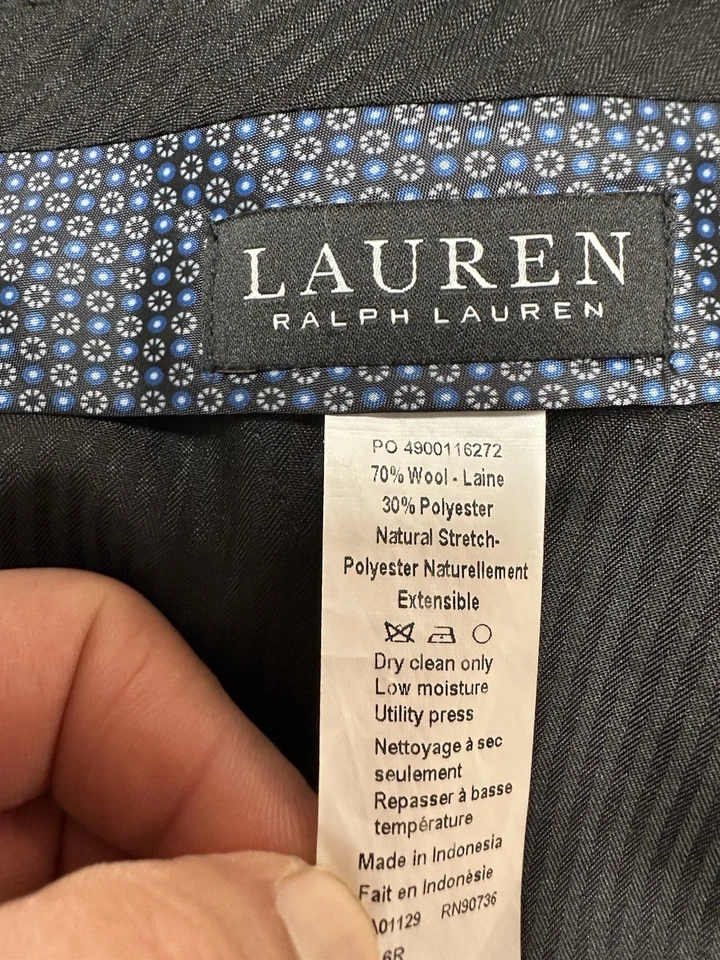 Ralph Lauren Dress Pants Size 46rx30 Navy  Blue Big & Tall - Image 2 of 4