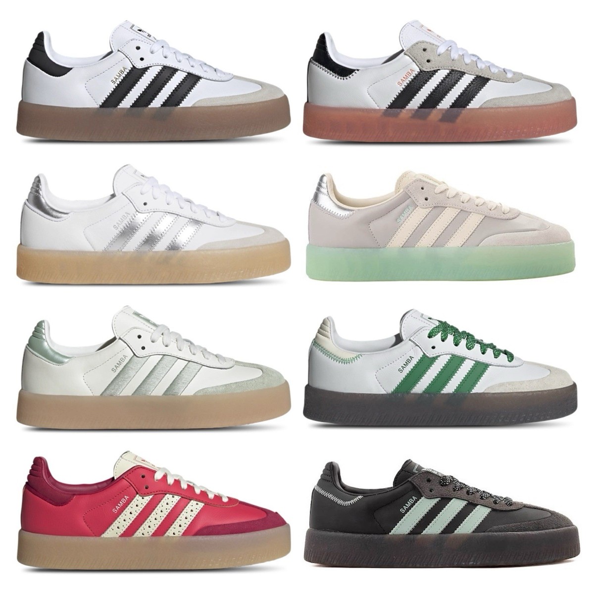 adidas gazelle silver green womens Women's adidas Sambae Shoes