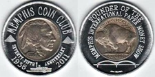 Encased 1936 Buffalo Nickel: Memphis Coin Club 75th Anniversary: 2011 