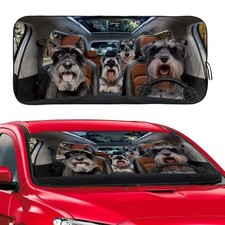 Schnauzer Dog Windshield Sunshade for Car SUV Truck Foldable Uv Ray Reflector...