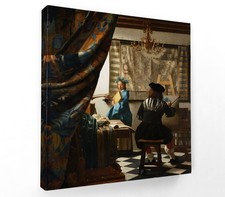ART OF PAINTING, JOHANNES VERMEER -CANVAS ART FLOAT EFFECT/FRAME/POSTER PRINT