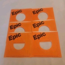 45 RPM 7" RECORD SLEEVES CO. SLEEVE 6 PACK SEE PHOTOS Epic Records SLV320