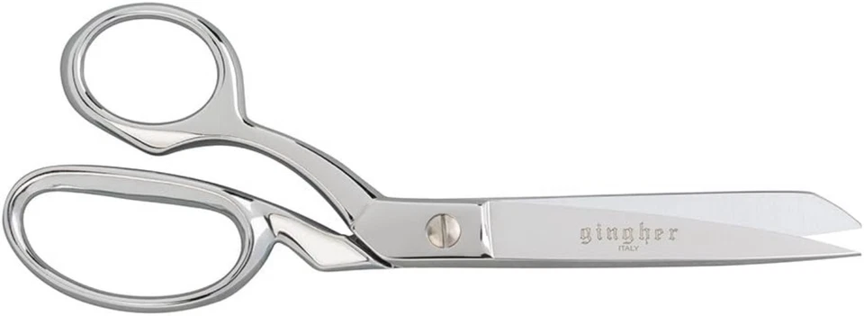 Classic Brushed Chrome 8-Inch Left-Handed Shears - Ideal for Tailoring & Crafts - Image 4 of 4