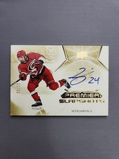 2023-24 Upper Deck Premier Seth Jarvis Premier Slapshots Auto /10 - Hurricanes